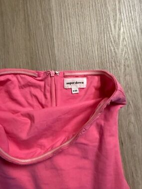 Superdown Pink Strapless Dress